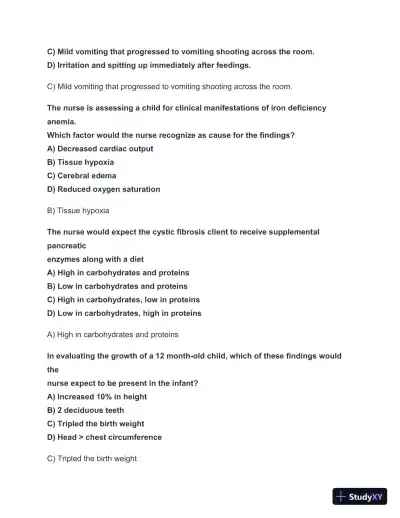2024-2025 HESI RN Exit Exam with Answers (156 Solved Questions) - Page 7 preview image
