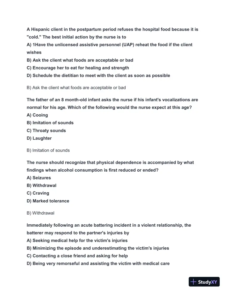 2024-2025 HESI RN Exit Exam with Answers (156 Solved Questions), page 8