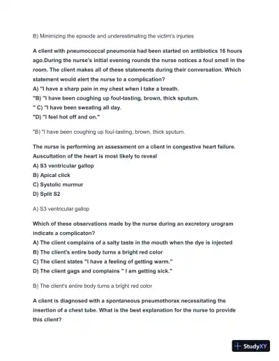 2024-2025 HESI RN Exit Exam with Answers (156 Solved Questions) - Page 9 preview image