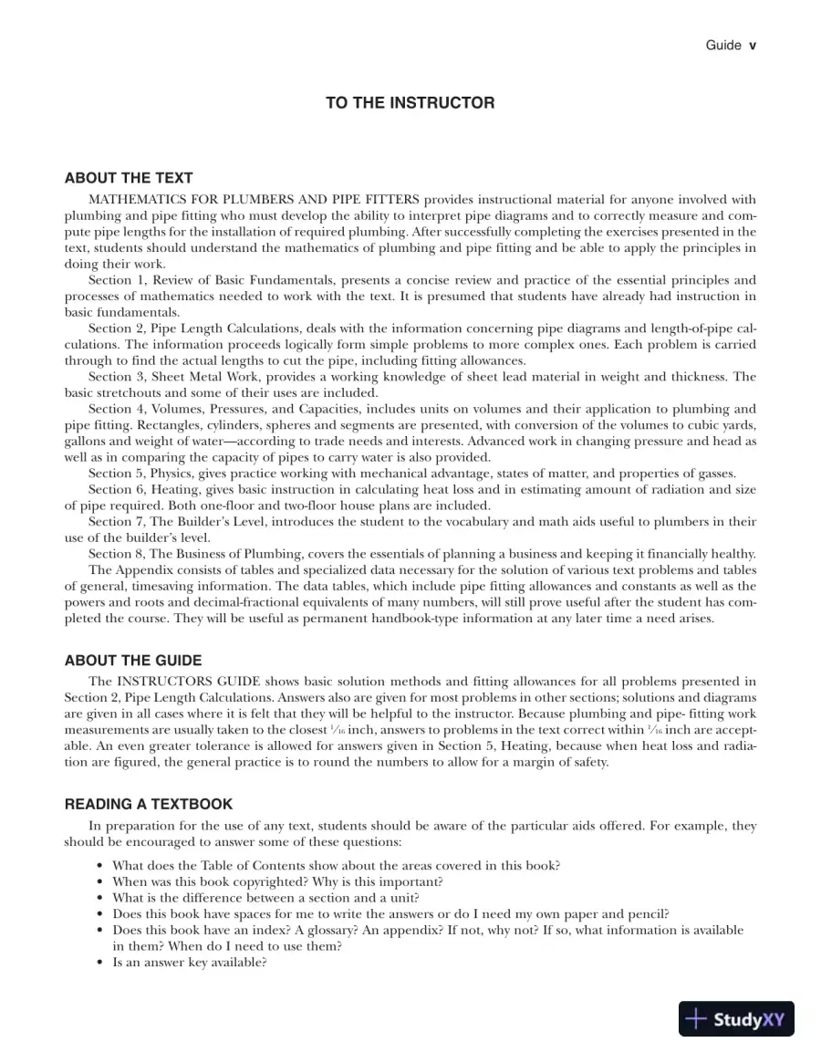 Mathematics for Plumbers and Pipefitters 8th Edition Solution Manual, page 5