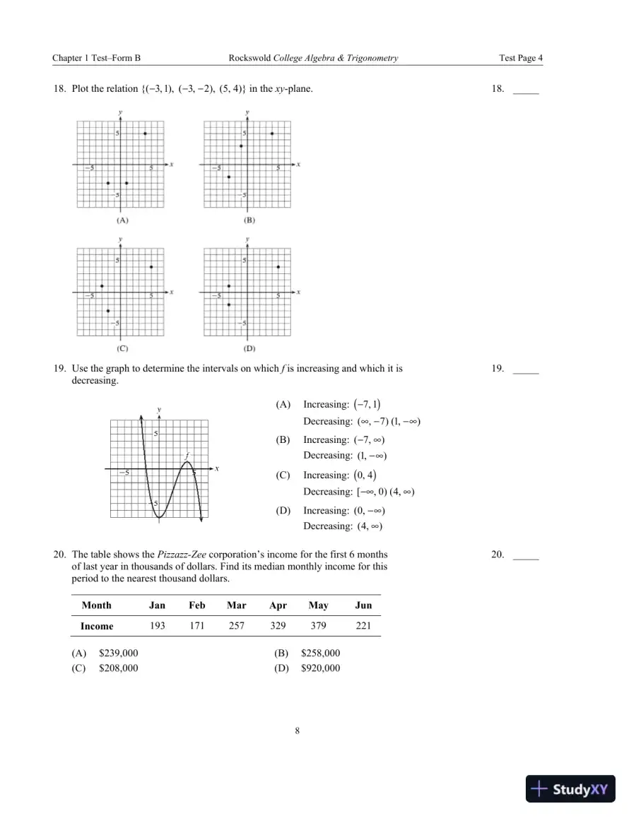 Solution Manual for Precalculus with Modeling and Visualization, 6th Edition, page 11
