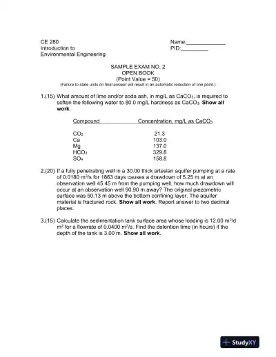 Solution Manual for Introduction to Environmental Engineering, 5th Edition - Page 6 preview image