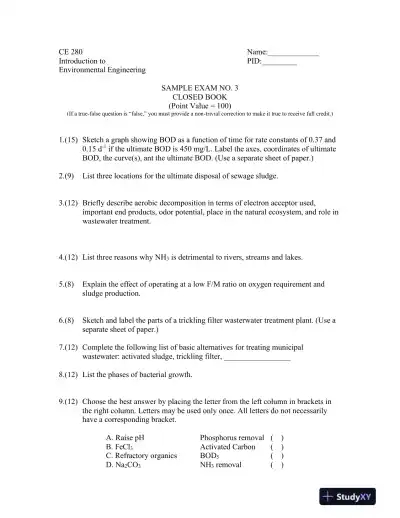 Solution Manual for Introduction to Environmental Engineering, 5th Edition - Page 7 preview image