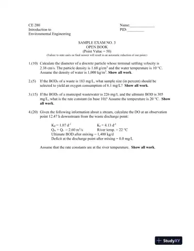 Solution Manual for Introduction to Environmental Engineering, 5th Edition - Page 8 preview image