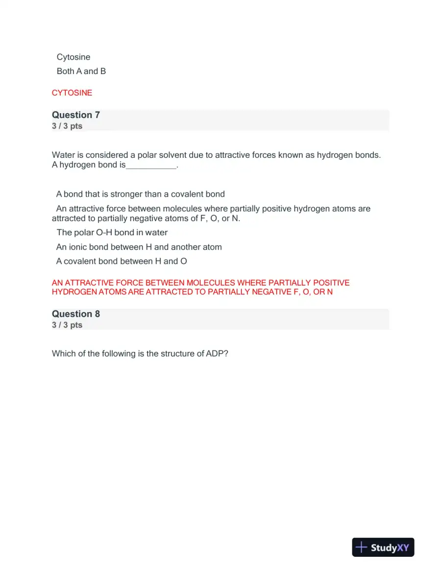 Portage Learning Chemistry Final Exam With Answers (30 Solved Questions), page 4
