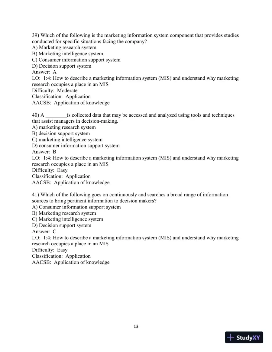 Test Bank for Marketing Research, 9th Edition, page 15