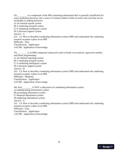 Test Bank for Marketing Research, 9th Edition - Page 16 preview image