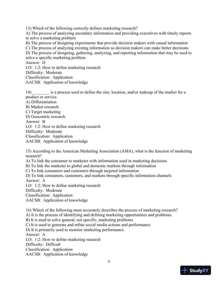 Test Bank for Marketing Research, 9th Edition, page 7
