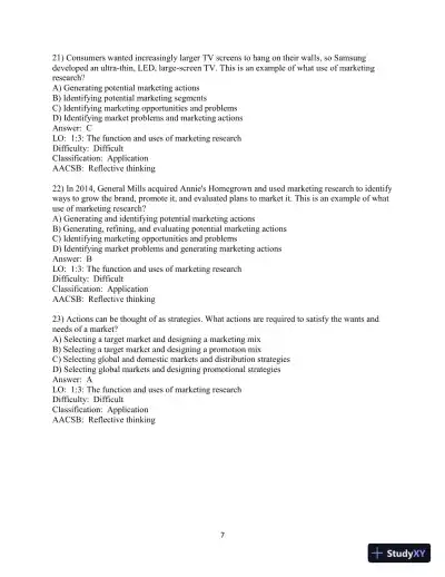 Test Bank for Marketing Research, 9th Edition - Page 9 preview image