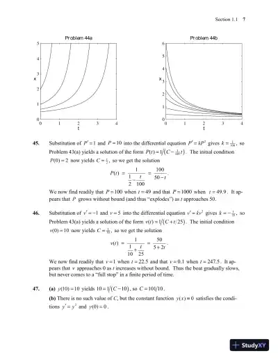 Solution Manual for Differential Equations: Computing and Modeling (Tech Update), 5th Edition - Page 11 preview image