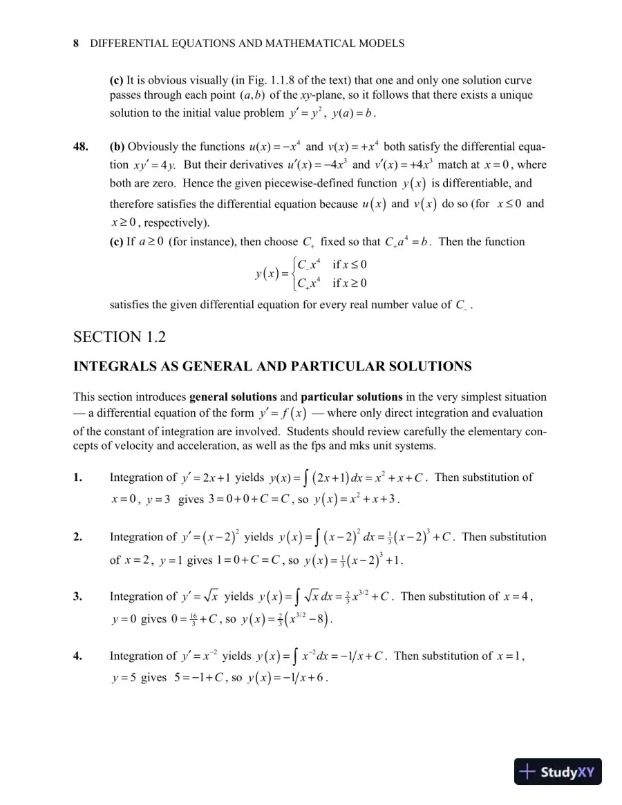 Solution Manual for Differential Equations: Computing and Modeling (Tech Update), 5th Edition, page 12