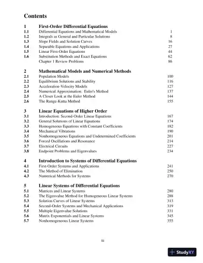 Solution Manual for Differential Equations: Computing and Modeling (Tech Update), 5th Edition - Page 3 preview image