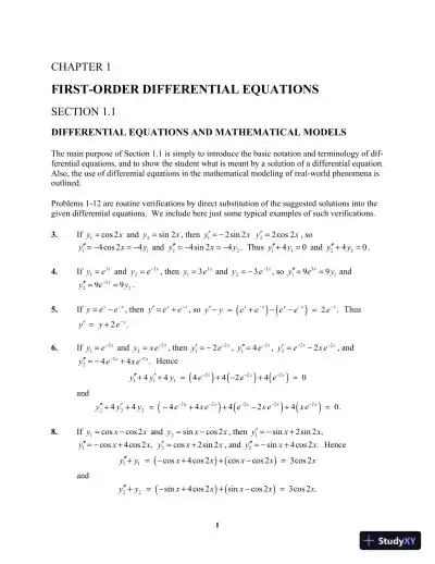 Solution Manual for Differential Equations: Computing and Modeling (Tech Update), 5th Edition - Page 5 preview image