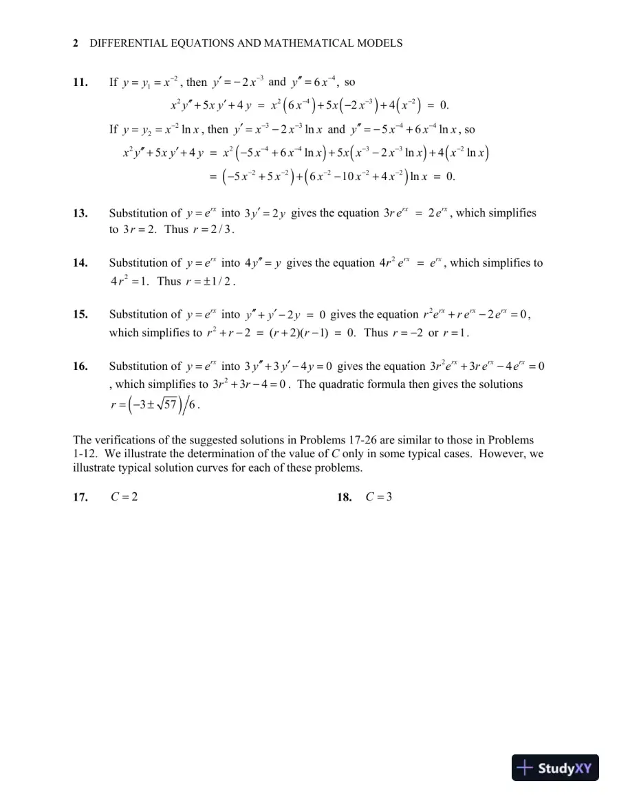 Solution Manual for Differential Equations: Computing and Modeling (Tech Update), 5th Edition, page 6