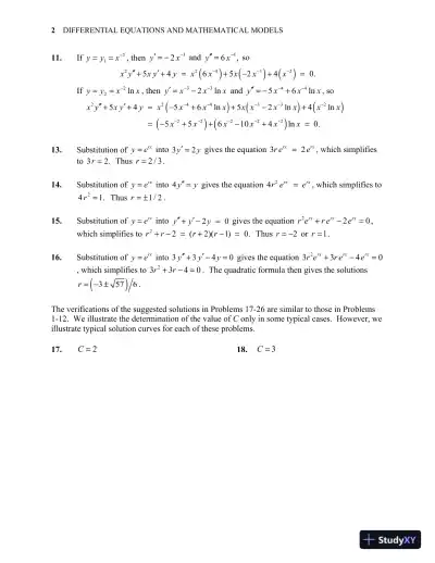 Solution Manual for Differential Equations: Computing and Modeling (Tech Update), 5th Edition - Page 6 preview image
