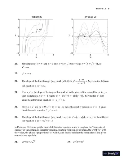 Solution Manual for Differential Equations: Computing and Modeling (Tech Update), 5th Edition - Page 9 preview image