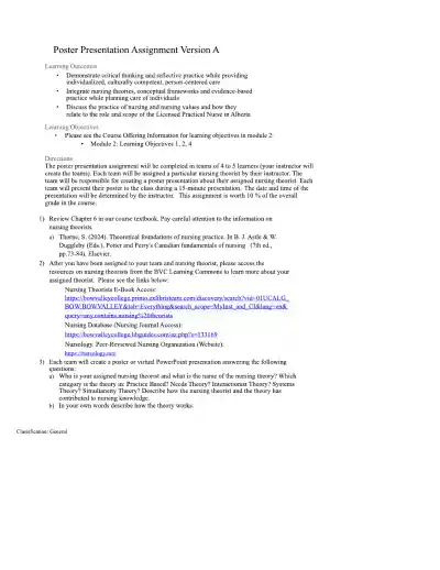 Poster Presentation Assignment Version A - Page 1 preview image