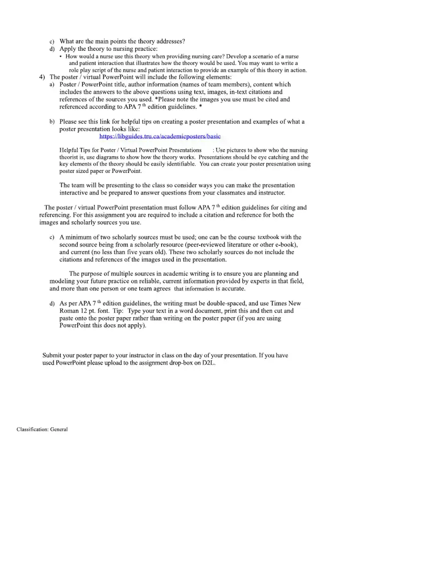 Poster Presentation Assignment Version A, page 2