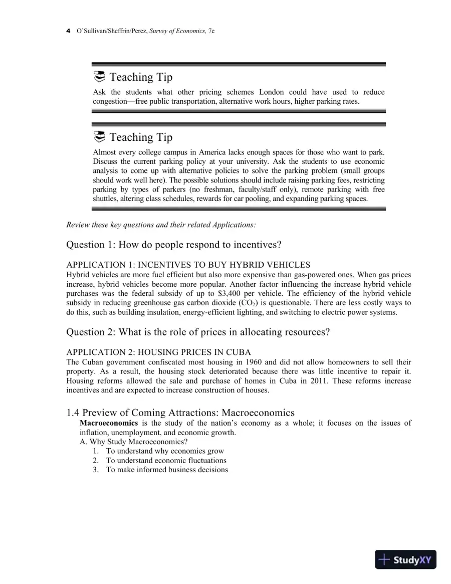 Class Notes for Survey of Economics: Principles, Applications, and Tools, 7th Edition, page 11