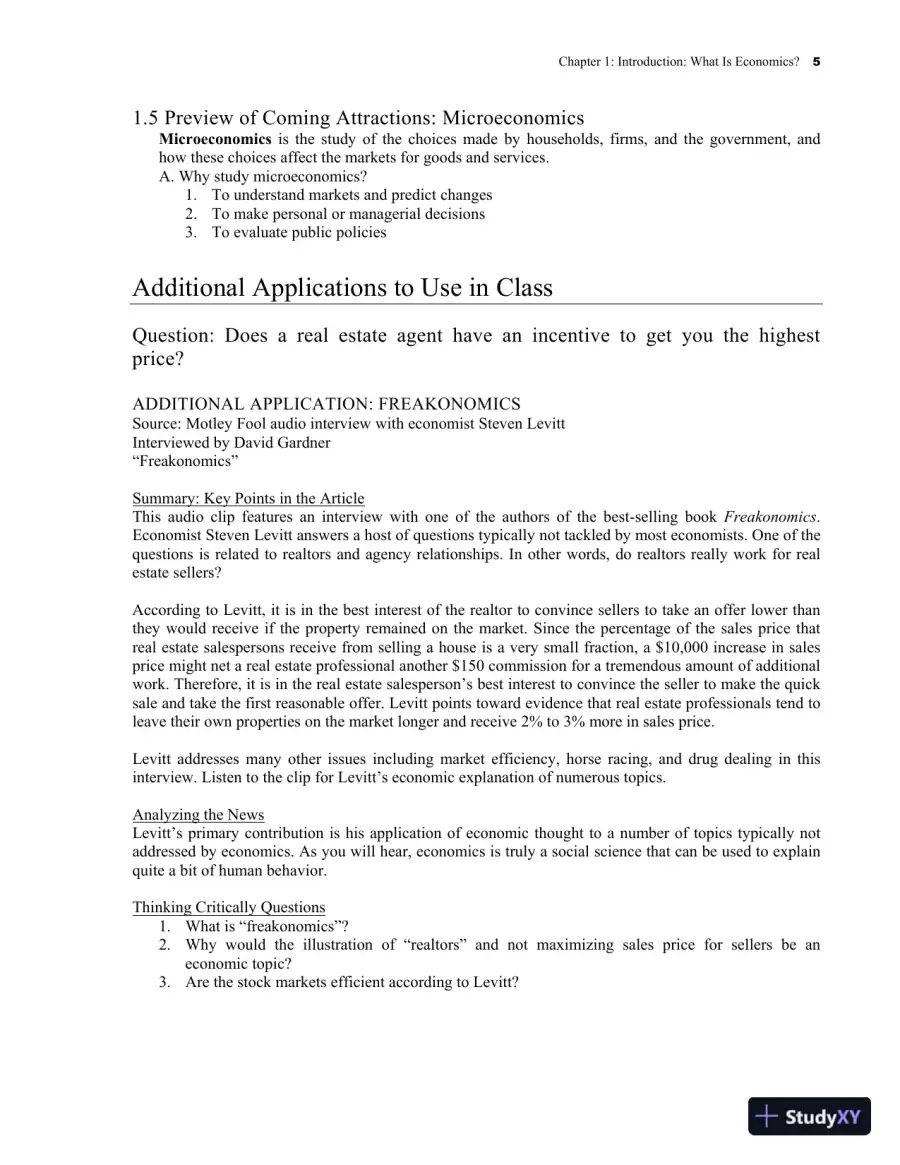 Class Notes for Survey of Economics: Principles, Applications, and Tools, 7th Edition, page 12