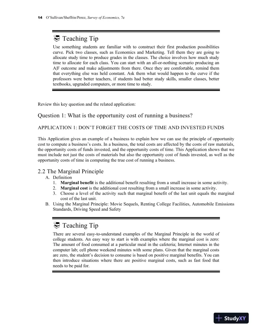 Class Notes for Survey of Economics: Principles, Applications, and Tools, 7th Edition, page 21