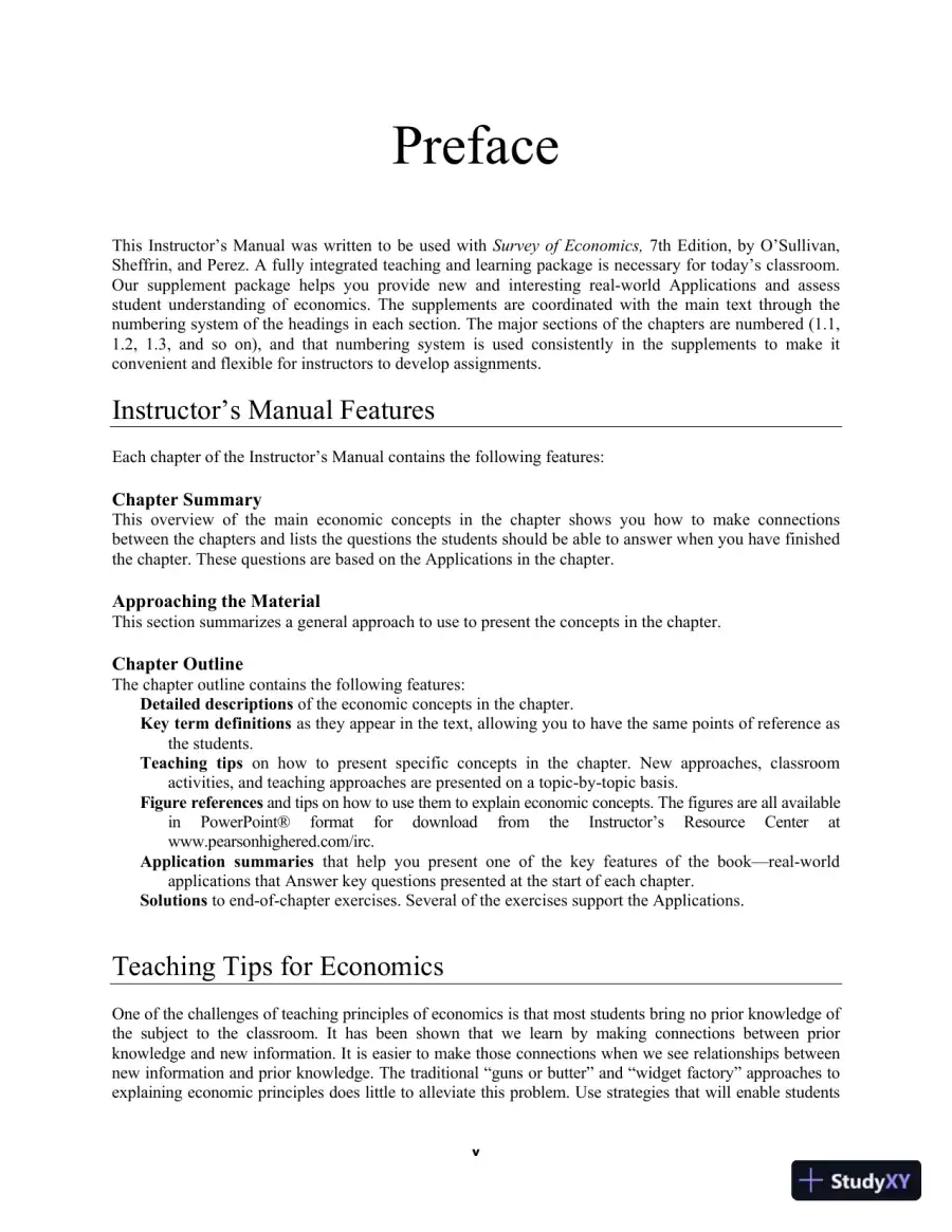 Class Notes for Survey of Economics: Principles, Applications, and Tools, 7th Edition, page 5