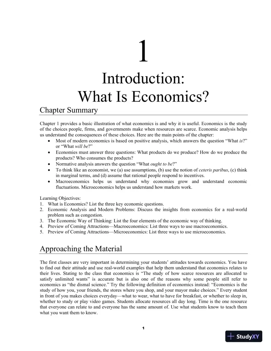 Class Notes for Survey of Economics: Principles, Applications, and Tools, 7th Edition, page 8