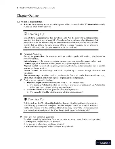 Class Notes for Survey of Economics: Principles, Applications, and Tools, 7th Edition - Page 9 preview image