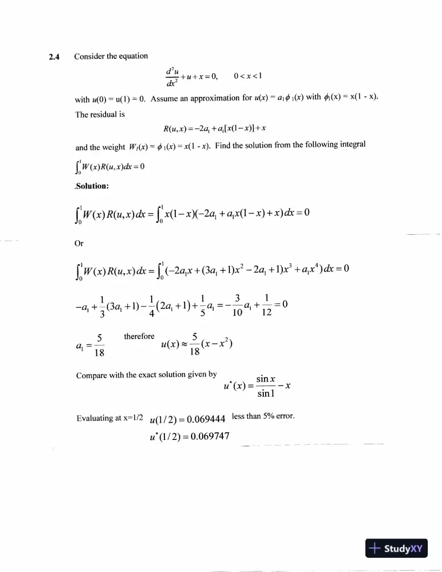 Solution Manual for The Finite Element Method: Basic Concepts and Applications with MATLAB, MAPLE, and COMSOL,, 3rd Edition, page 5