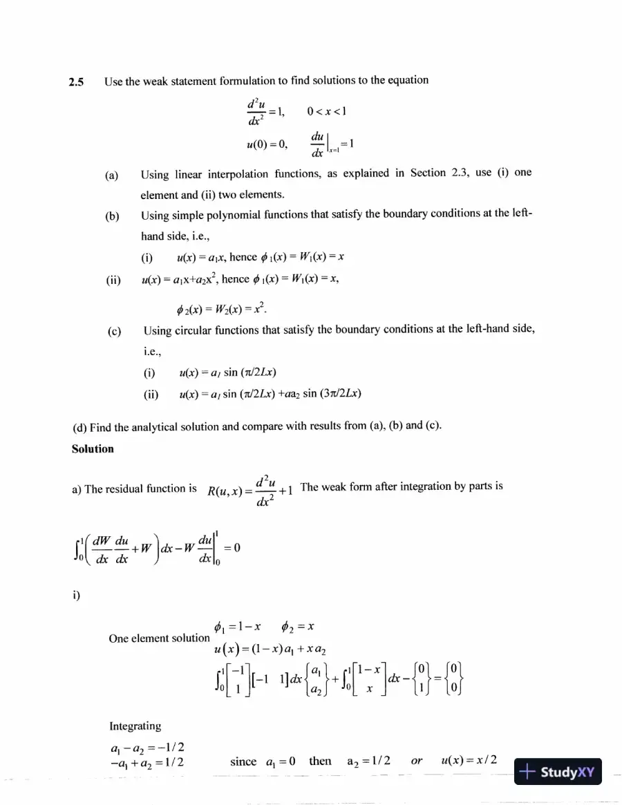 Solution Manual for The Finite Element Method: Basic Concepts and Applications with MATLAB, MAPLE, and COMSOL,, 3rd Edition, page 6