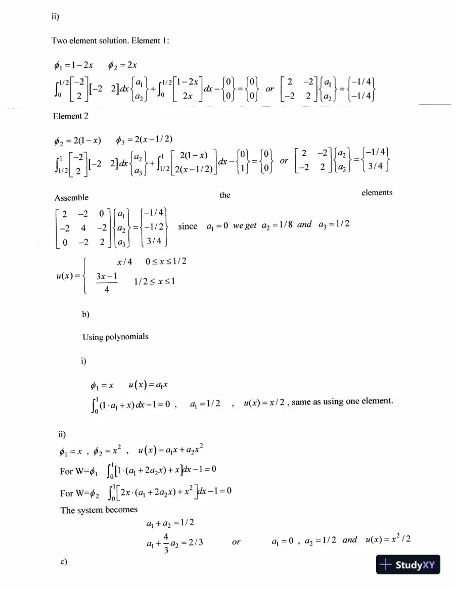 Solution Manual for The Finite Element Method: Basic Concepts and Applications with MATLAB, MAPLE, and COMSOL,, 3rd Edition, page 7