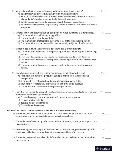 Financial Accounting 6th Canadian Edition Test Bank - Page 11 preview image