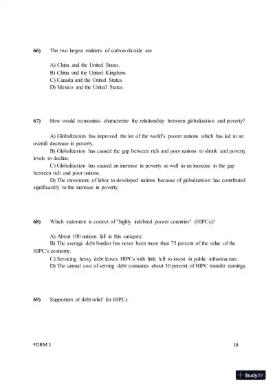 Test Bank for ISE International Business: Competing in the Global Marketplace, 14th Edition (Chapters 1-10) - Page 21 preview image