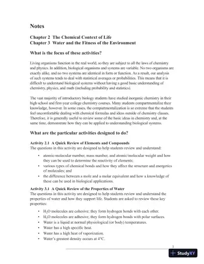 Solution Manual For Campbell Biology, 9th Edition - Page 1 preview image