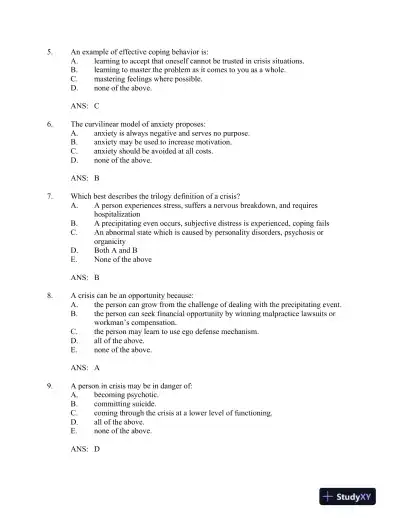 A Guide to Crisis Intervention 5th Edition Test Bank - Page 10 preview image