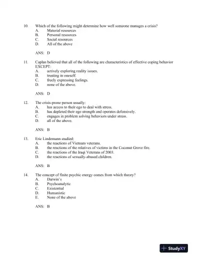 A Guide to Crisis Intervention 5th Edition Test Bank - Page 4 preview image