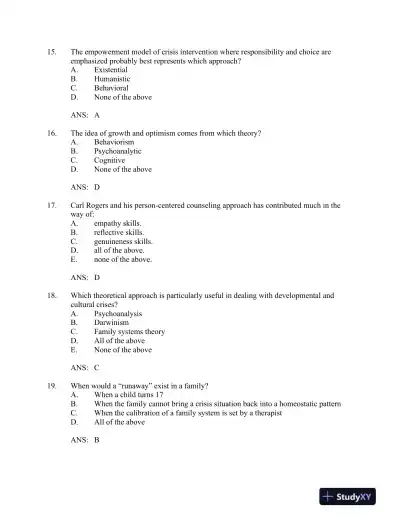 A Guide to Crisis Intervention 5th Edition Test Bank - Page 5 preview image