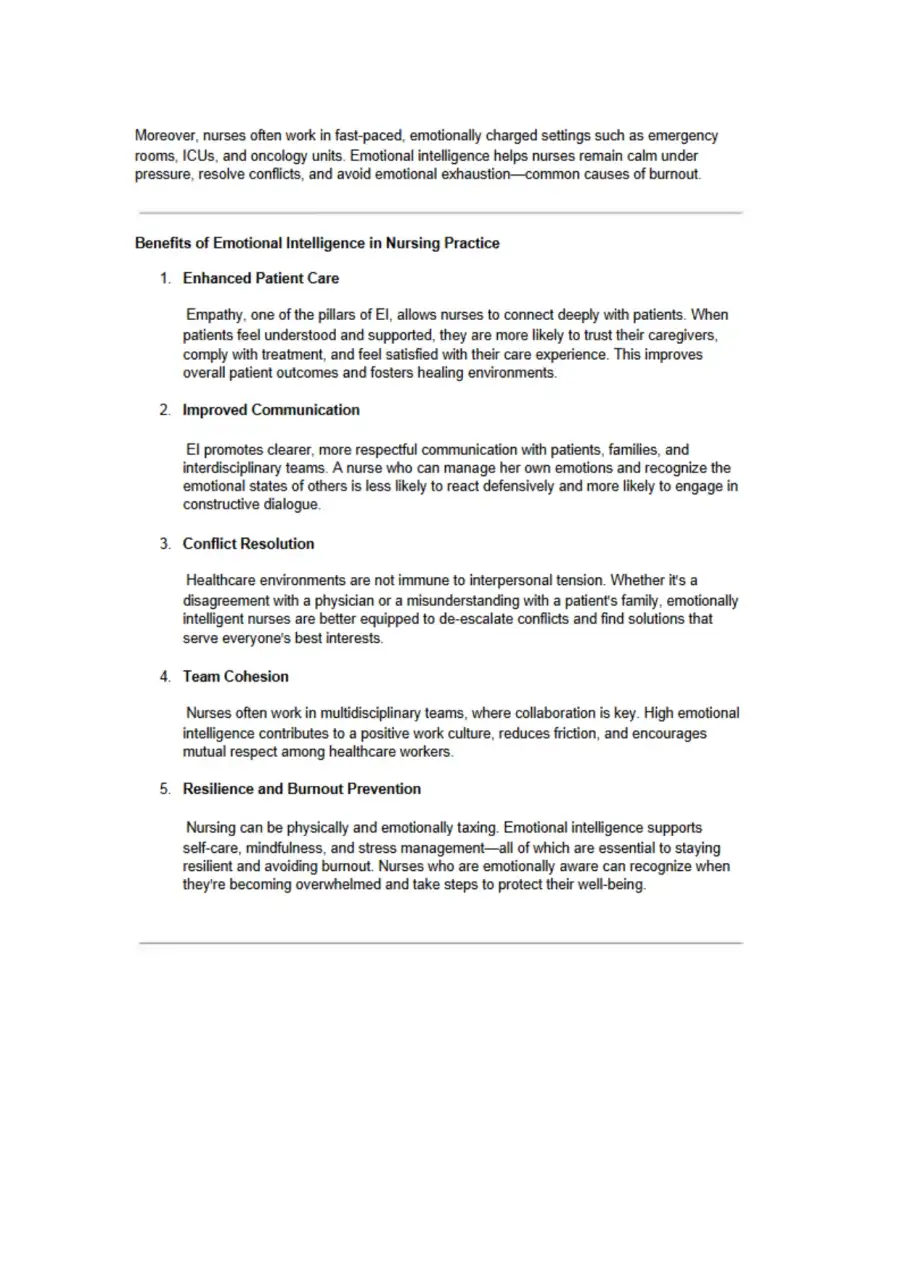 The Role of Emotional Intelligence in Nursing Prac, page 2