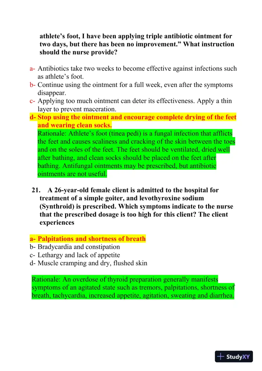 2020-2021 HESI RN Pediatrics Review Exit Exam With Answers (756 Solved Questions), page 11