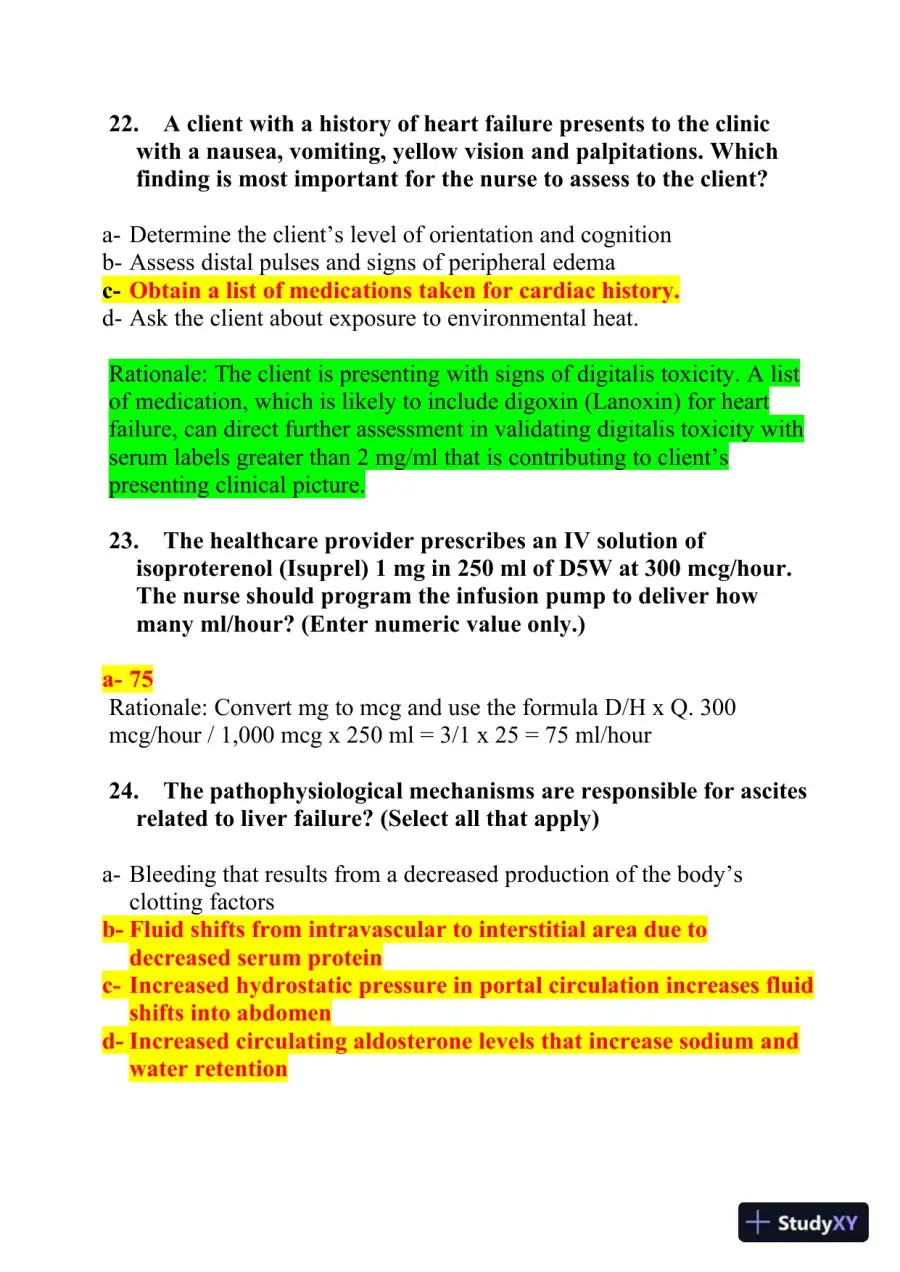 2020-2021 HESI RN Pediatrics Review Exit Exam With Answers (756 Solved Questions), page 12