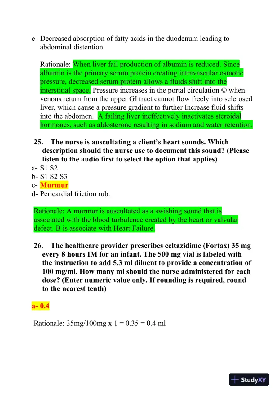 2020-2021 HESI RN Pediatrics Review Exit Exam With Answers (756 Solved Questions), page 13