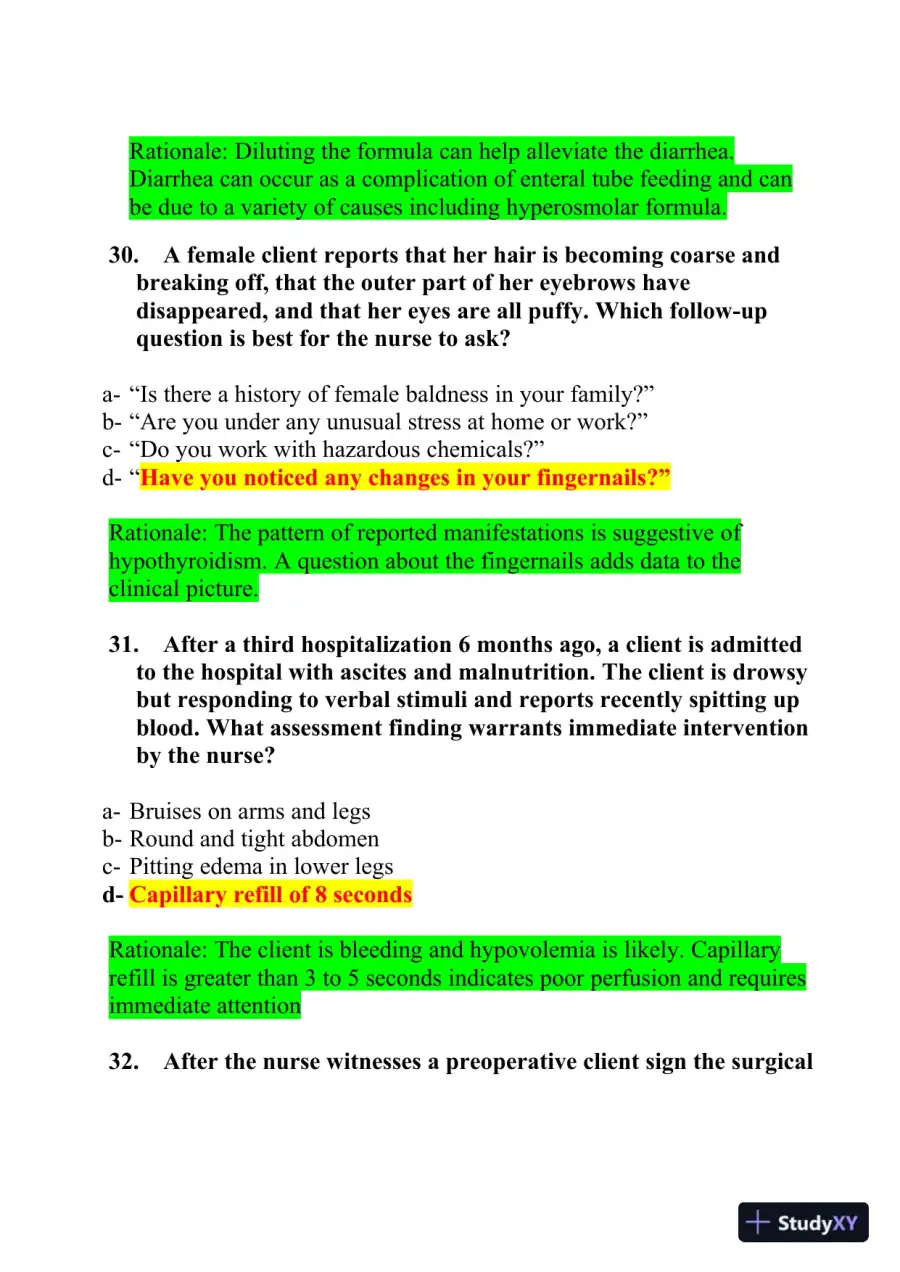 2020-2021 HESI RN Pediatrics Review Exit Exam With Answers (756 Solved Questions), page 15
