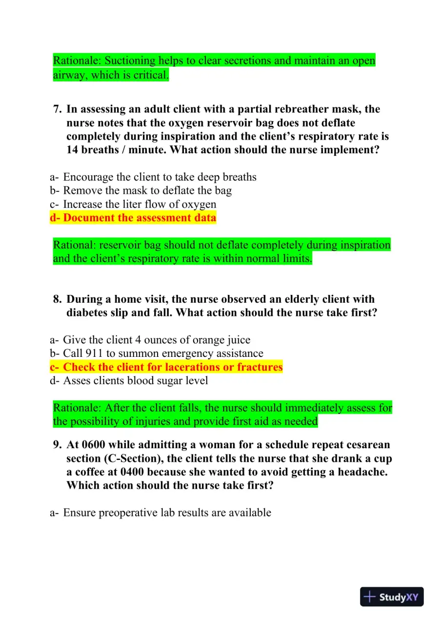 2020-2021 HESI RN Pediatrics Review Exit Exam With Answers (756 Solved Questions), page 5
