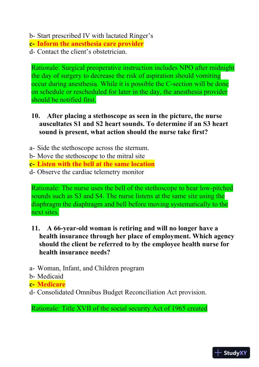 2020-2021 HESI RN Pediatrics Review Exit Exam With Answers (756 Solved Questions), page 6