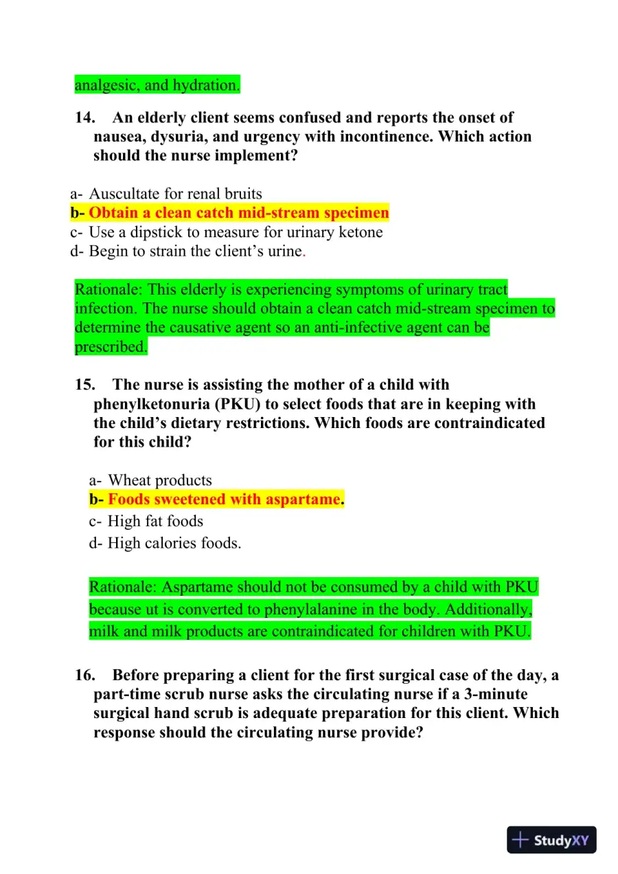 2020-2021 HESI RN Pediatrics Review Exit Exam With Answers (756 Solved Questions), page 8