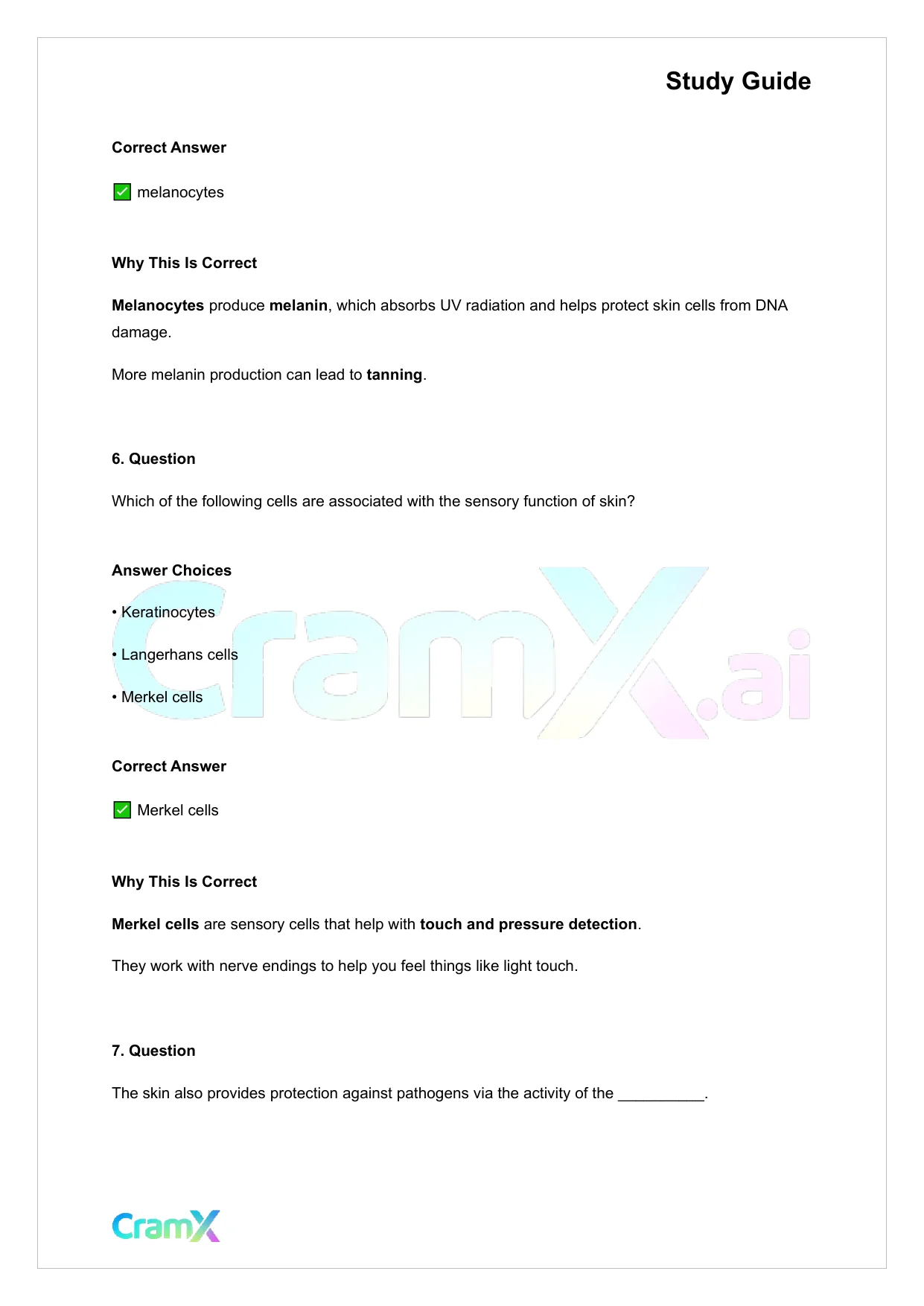 Anatomy and Physiology - The Integumentary System - Page 8 preview image
