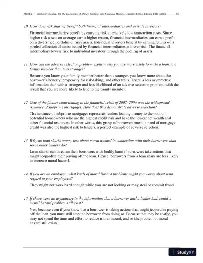 Economics of Money, Banking and Financial Markets, The, Business School Edition, 5th Edition Solution Manual - Page 12 preview image