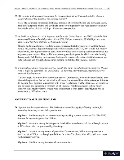 Economics of Money, Banking and Financial Markets, The, Business School Edition, 5th Edition Solution Manual - Page 14 preview image