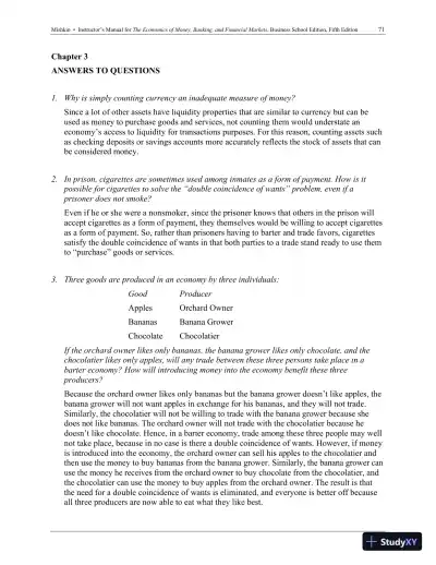 Economics of Money, Banking and Financial Markets, The, Business School Edition, 5th Edition Solution Manual - Page 17 preview image