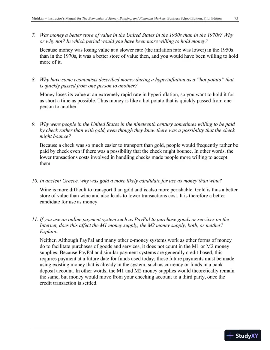 Economics of Money, Banking and Financial Markets, The, Business School Edition, 5th Edition Solution Manual, page 19